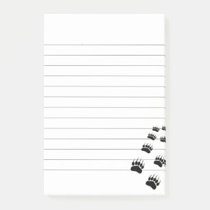 Bärenpaw-Druck Post-it Klebezettel