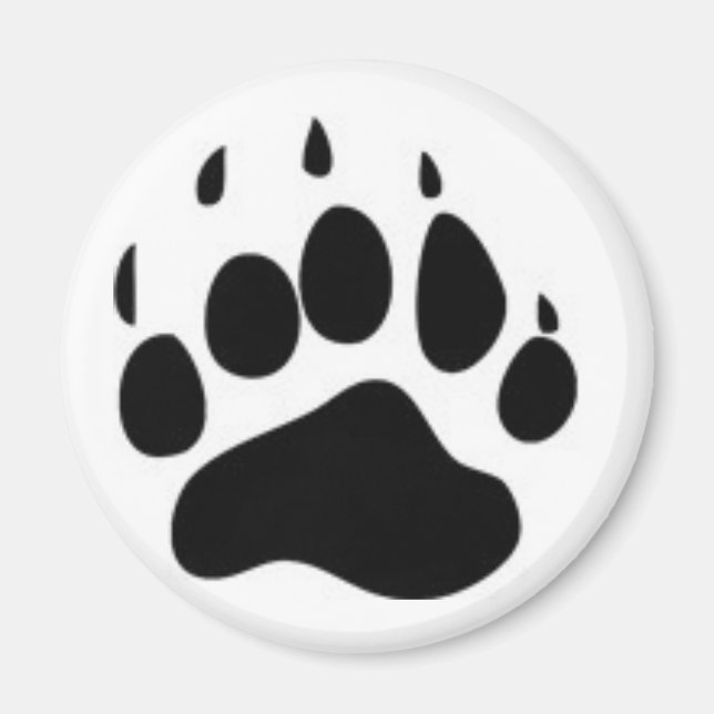 Bärenpaw Print Magnet (Vorne)