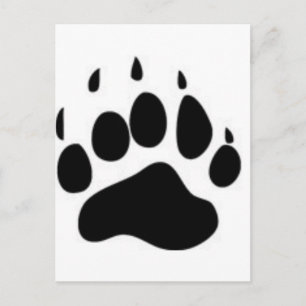 Bärenpaw Print Postkarte
