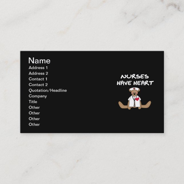 Bärenpfleger haben herzliche T - Shirt und Geschen Visitenkarte (Vorderseite)