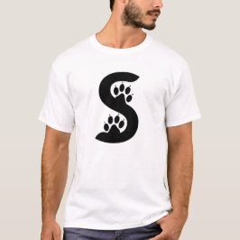 Bärenpfotenabdruck Buchstabe S Monogramm T-Shirt