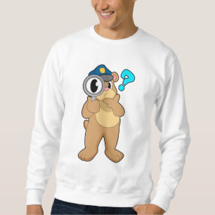 Bärenpolizist Magnifying Glas Sweatshirt