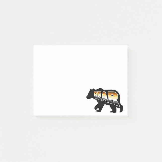 Bärenpride Post-it Klebezettel (Vorderseite)