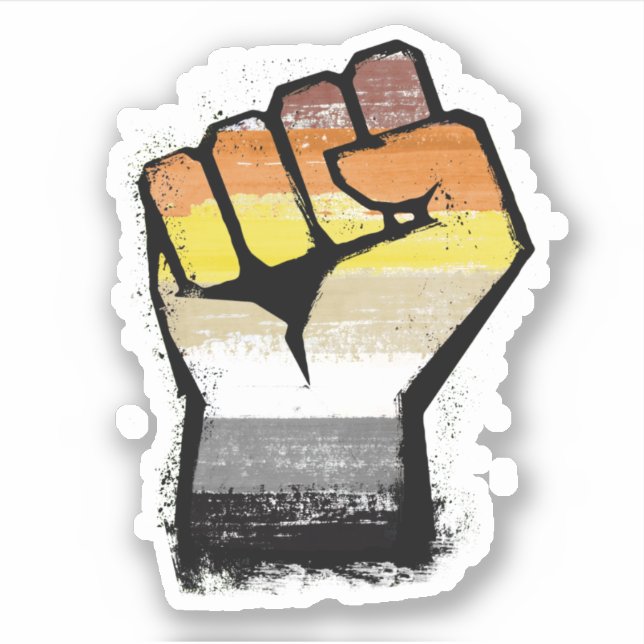 Bärenprotestfalte Aufkleber (Vorderseite)