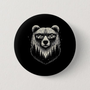 Bärensalben Naturlandschaft Art Design für Frauen  Button