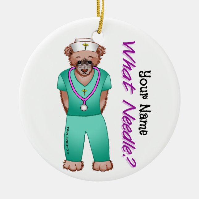 Bärenschwester Keramik Ornament (Vorne)