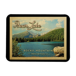 Bärensee Colorado Vintage Rocky Mountains Magnet