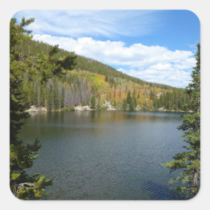Bärensee im Rocky Mountain National Park Quadratischer Aufkleber