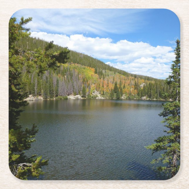Bärensee im Rocky Mountain Nationalpark Rechteckiger Pappuntersetzer (Vorderseite)