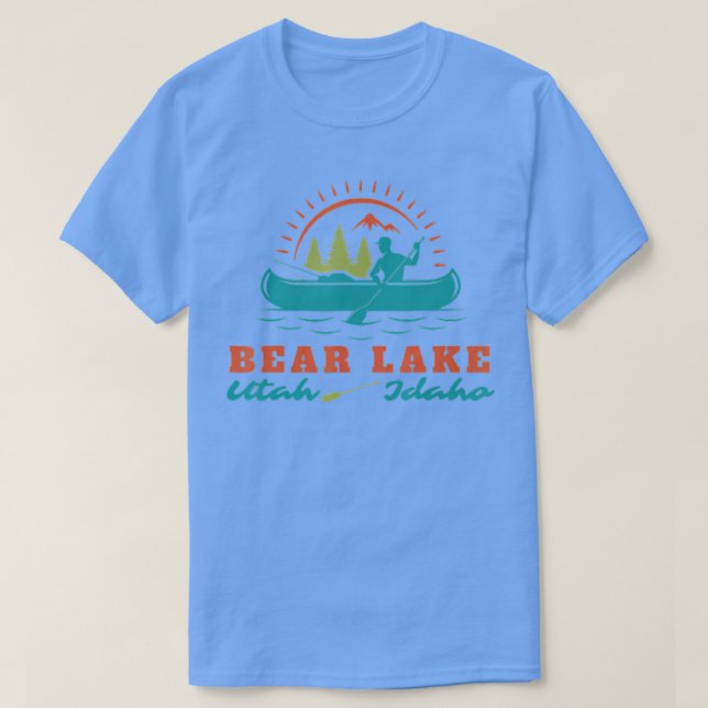 Bärensee Sommer Utah Idaho Berg Kanufahren T-Shirt (Design vorne)
