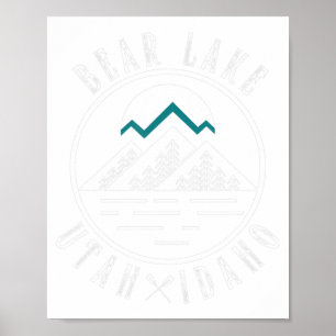 Bärensee Utah Idaho Camping Bootfahren Poster