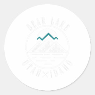 Bärensee Utah Idaho Camping Bootfahren Runder Aufkleber
