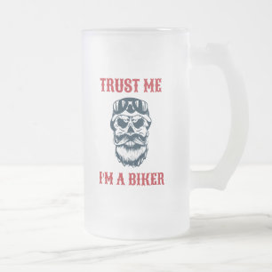 Bärenskull   Motorrad   Vertrau mir, ich bin Fahrr Mattglas Bierglas