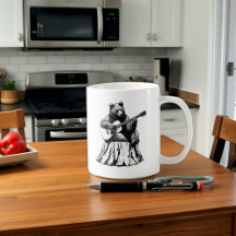 Bärenspielen Gitarre Coffee Tasse