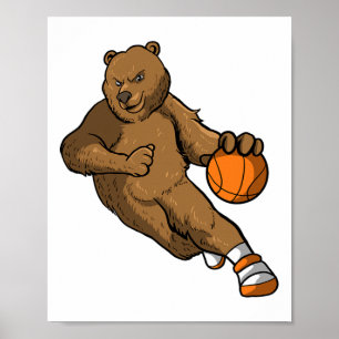 Bärenspielerin Geschenk für den Hopfenbär Poster