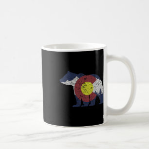 Bärenstaat Flagge Colorado Rocky Mountains Skifahr Kaffeetasse