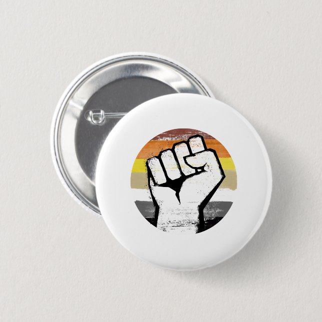 Bärenstolz-Faust-Kreis-Druck Button (Vorne & Hinten)