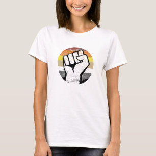 Bärenstolz-Faust-Kreis-Druck T-Shirt
