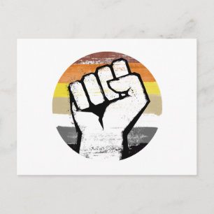 Bärenstolz Faust Kreisdruck Postkarte