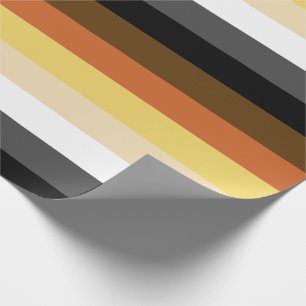 Bärenstolz, neutrale Streifen, LGBTQ-Stolz Geschenkpapier