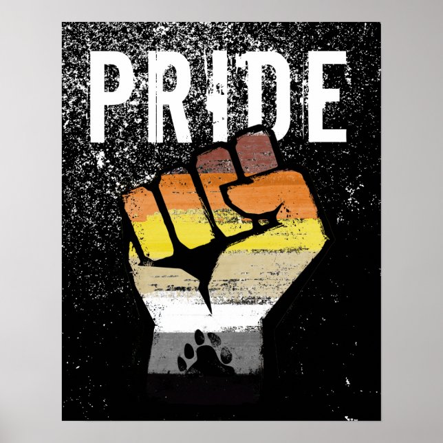 Bärenstolz-Pfotenfaust Poster (Vorne)