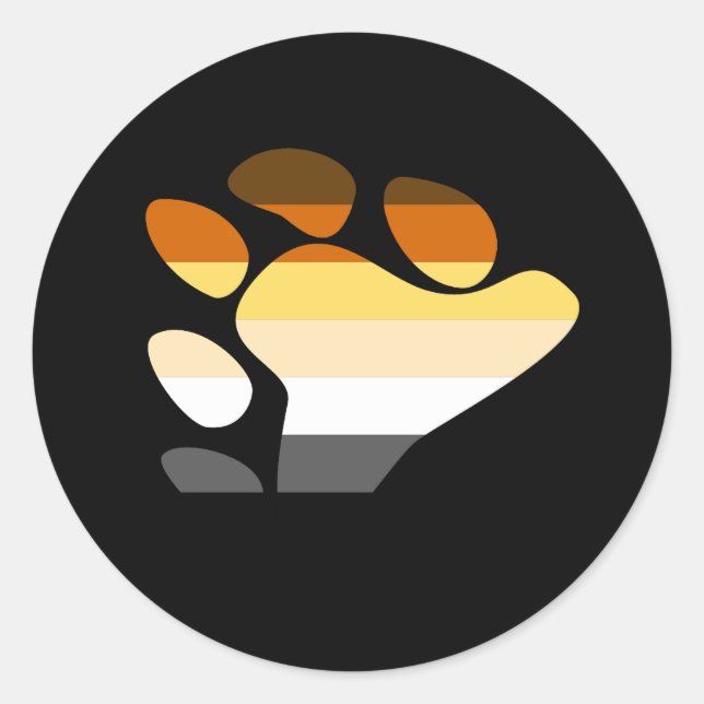 Bärensymbol Runder Aufkleber (Vorderseite)