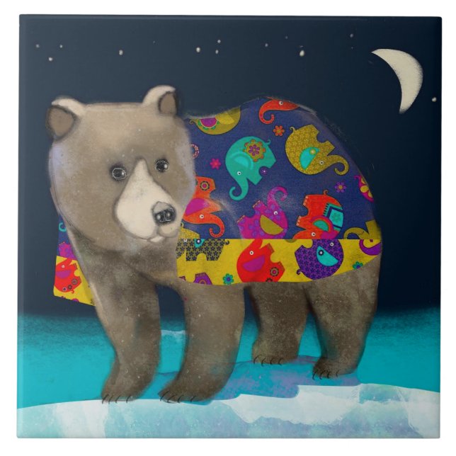 Bärenteile/Trivet (6"-Keramik) Fliese (Vorderseite)