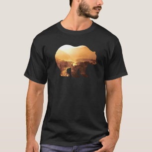 Bärentiergebirge farbenfrohe Coyote Jagd Wild T-Shirt