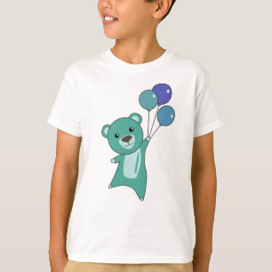 Bärentürkis fliegt mit Balloons-Niedlichen Tieren T-Shirt