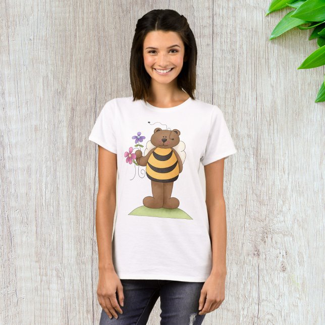 Bärenverkleidung mit Blume T-Shirt (Von Creator hochgeladen)