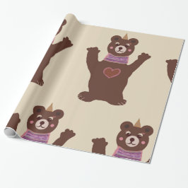 Bärenverpackungspapier Babyverpackung Geschenkpapier