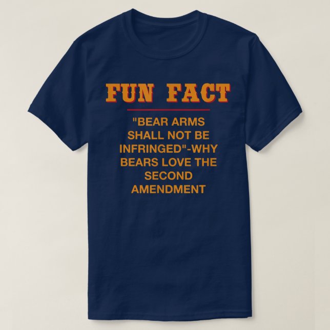 Bärenwaffen dürfen nicht gegen Funny Animal Pun ve T-Shirt (Design vorne)