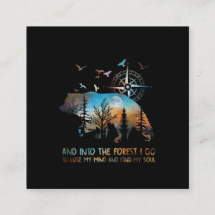 Bärenwald für Bär- und Naturliebhaber Quadratische Visitenkarte