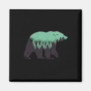Bärenwald Natur Grizzly Wandern Outdoor Jagd Magnet