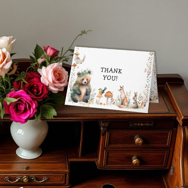 Bärenwald Niedliche Tiere Hirschwald Geburtstag Karte (Von Creator hochgeladen)