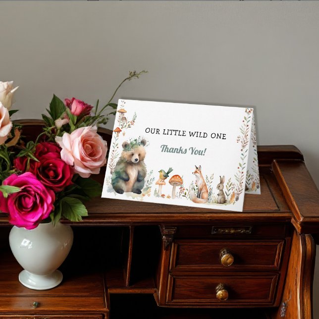 Bärenwald Niedliche Tiere Hirschwald Wild One Karte (Von Creator hochgeladen)