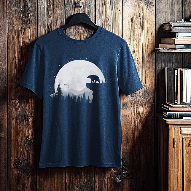 Bärenwald Vollmond T-Shirt (Bear Forest Full Moon T-Shirt)