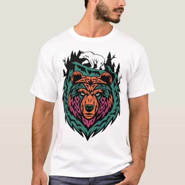 Bärenwanderung im Wald T-Shirt (Vorderseite)