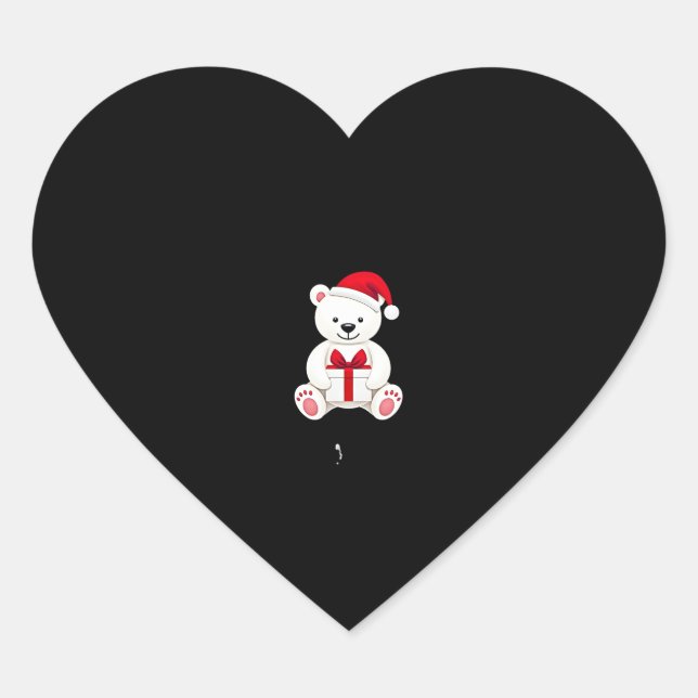 Bärenweihnachtsfest (3) Herz-Aufkleber (Vorderseite)