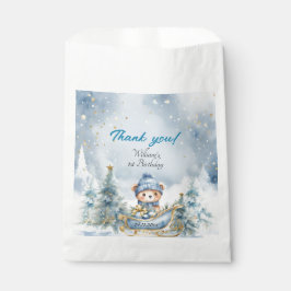Bärenweihnachtsfest zum ersten Geburtstag Winter Geschenktütchen