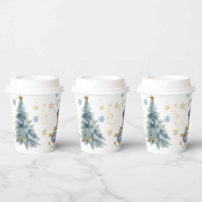 Bärenweihnachtsfest zum ersten Geburtstag Winter Pappbecher (Multi)