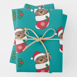 Bärenweihnachtskinder Geschenkpapier Set