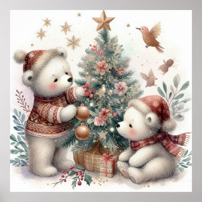 Bärenweihnachtszeit 1 poster (Vorne)