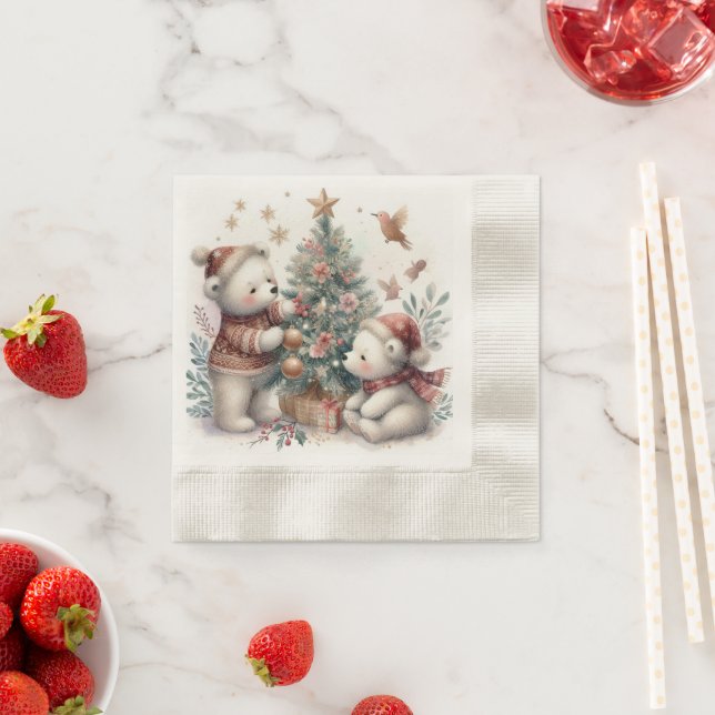 Bärenweihnachtszeit 1 serviette (Beispiel)
