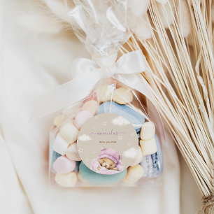 Bärenwolken Babydusche Runder Aufkleber