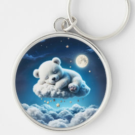 Bärenwolken schlafend Mond Tier Traum Schlüsselanhänger