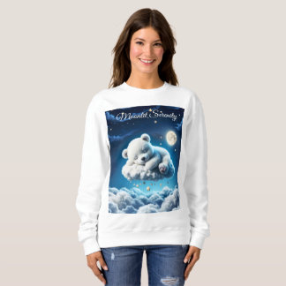Bärenwolken schlafend Mond Tier Traum Sweatshirt