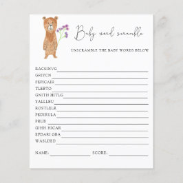 Bärenwort | Baby Showspiel