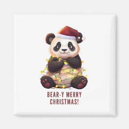 Bäreny Frohe Weihnachten! Playful Panda Magnet