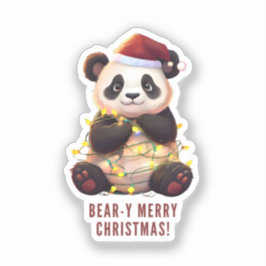 Bäreny Frohe Weihnachten! Playful Panda Sticker